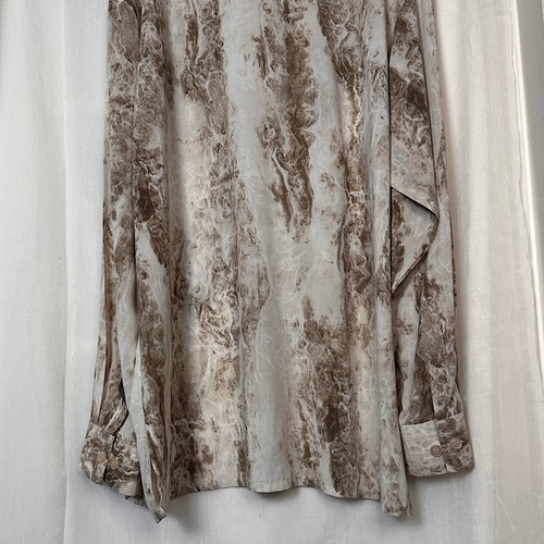 Pronti Collection By Phita Button Down Shirt Cream & White Print - Picture 12 of 16