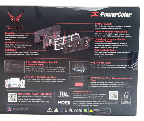PowerColor AMD Radeon RX 9070 XT Red Devil 16GB GDDR6 Graphics Card - Afbeelding 12 van 13