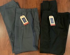 Lot of 2 Cherokee Workwear Scrub Pants Womens XS Black,Pewter Brand New W/Tags