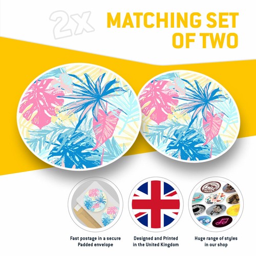 2 x Vinyl Stickers 15cm - Funky Tropical Leaves Surf Style Cool Gift #13253 - Afbeelding 2 van 9