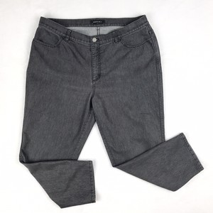 Lafayette-148-New-York-Dark-Gray-Cropped-Capri-Jeans-Size-14-Stretch-Mid-Rise