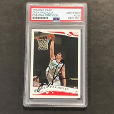 2004-05 Topps #44 Zaza Pachulia Signed Card AUTO GRADE PSA Slabbed Bucks