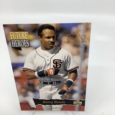 Barry Bonds Future Heroes 56 of 63 Gold Signature Upper Deck 1993 SF Giants