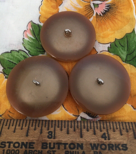 Unique COUTURE Casein Coat Button Set. Carved on Top. Extra Large. 1 & 5/8 inch - Picture 3 of 10