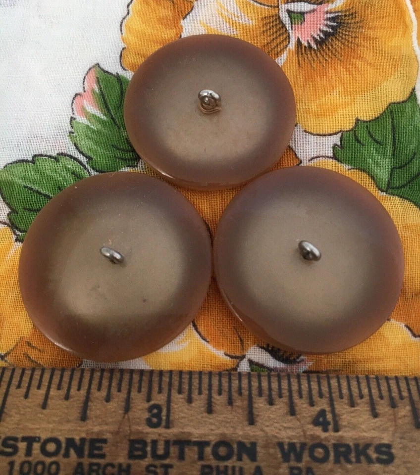 Unique COUTURE Casein Coat Button Set. Carved on Top. Extra Large. 1 & 5/8 inch - Image 3 of 4