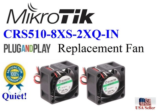 2x Quiet Version Replacement Fans for MikroTik CRS510-8XS-2XQ-IN - Picture 1 of 6