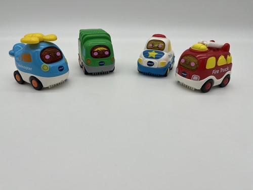 VTech Go Go Smart Wheels Fire Truck, Police Car, Garbage Truck, and Helicopter - Picture 1 of 24