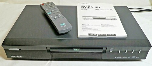 Hitachi DVD CD Video CD Player Model DVD-P315U Remote, Manual, Fully Tested A+A+ - Picture 1 of 12