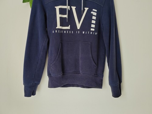 ❤️ Size XS EVERLAST EV1 navy blue Logo hooded sweatshirt hoodie - Picture 5 of 8