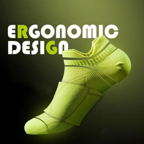 Athletic Running Socks Anti-Blister Comfort Ankle Socks Men's Women's Boat Socks - Picture 5 of 16