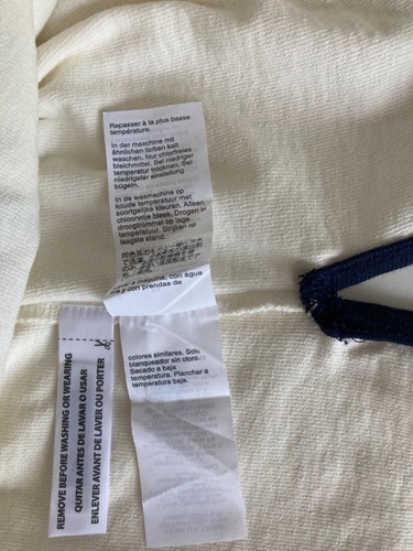 Sudadera con capucha J Crew Weekend cuello en V mariner algodón relajado marfil talla M - nueva con etiquetas - Imagen 7 de 10