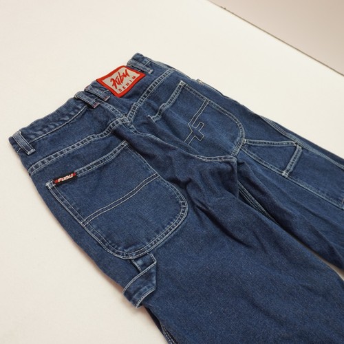 ¡De colección años 90! - FUBU Denim The Collection - Pantalones de mezclilla/bolsos de carpintero - Para mujer talla 7/8 - Imagen 23 de 24