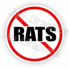 NO RATS Hard Hat Sticker Decal