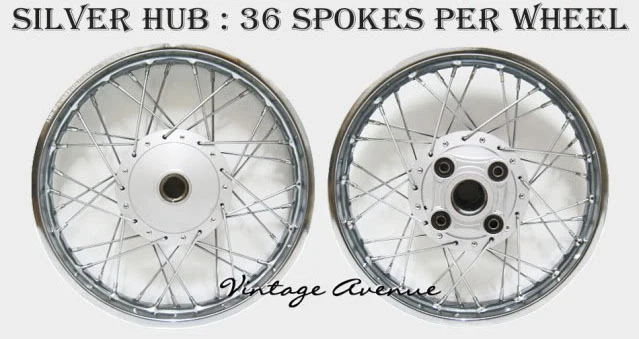 *NUEVO* LLANTA DELANTERA TRASERA HONDA ST90 K0/K1/K2 1973-1975 + BUJE + RADIOS [F12S+R11S] Foto 2 de 4