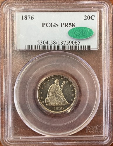 1876 Twenty Cent Piece PCGS PR58 CAC*Nice Coin* - Picture 1 of 2