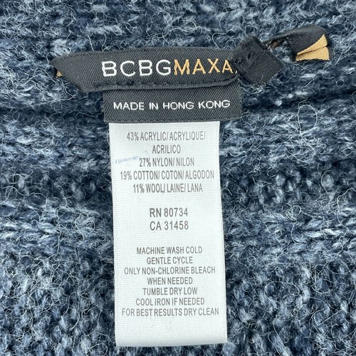 BCBG Max Azria Womens Mixed Material Open Front Cardigan Sweater M/L 4440 - Picture 3 of 9