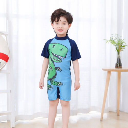 Boys Girls Kids Swimwear Printed UV Sunsafe Sunsuit Swimsuit Swimming Costume - Picture 5 of 22