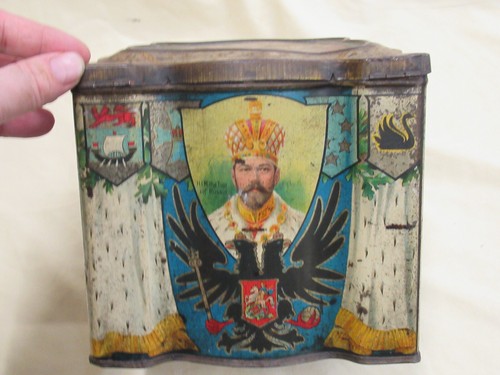 Keens Mustard Tin c1902 Edward V11 Coronation? Tsar of Russia, with Inside Lid - Picture 3 of 10
