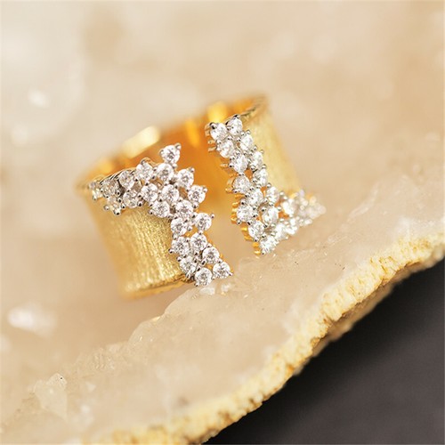 Fashion 925 Silver Plated,Gold Plated Ring Cubic Zircon Women Jewelry Sz 6-10 - Picture 13 of 34