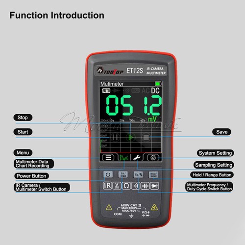 2 In 1 Thermal Imager Multimeter 2.8'' Touch Screen IR Thermal Camera Multimeter - Bild 10 von 20