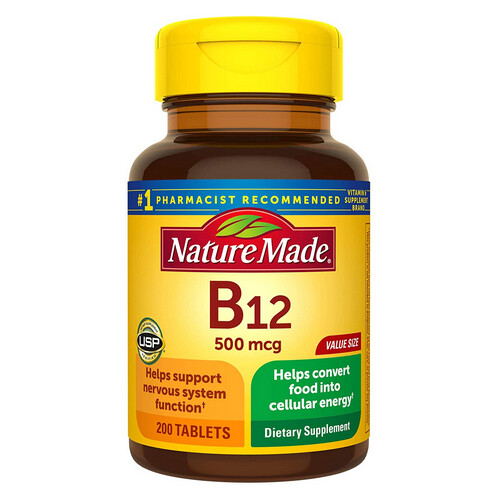 Vitamin B-12 500 mcg 200 Tabs By Nature Made - Picture 1 of 1