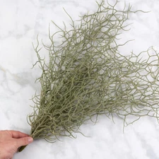 23" Flocked Faux Grass Floral Bush for Indoor Decor