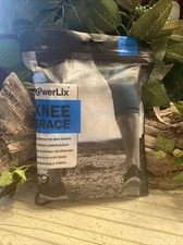 POWERLIX Knee Compression Sleeve Best Knee Brace for Men/Women – Knee XXL Black