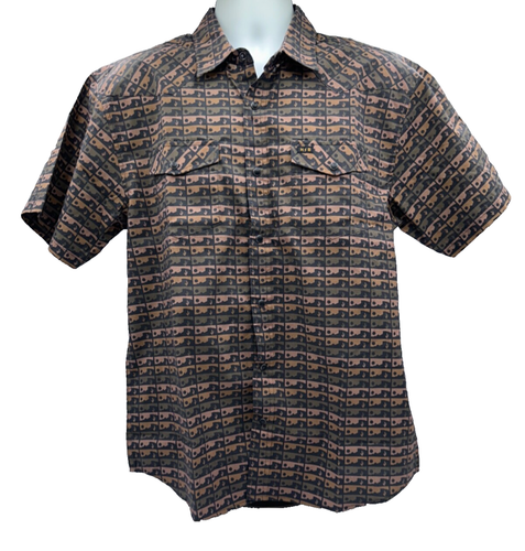 $75 Howler Bros Men’s H Bar Snap-shirt- Antique Black - Medium- New With Tag