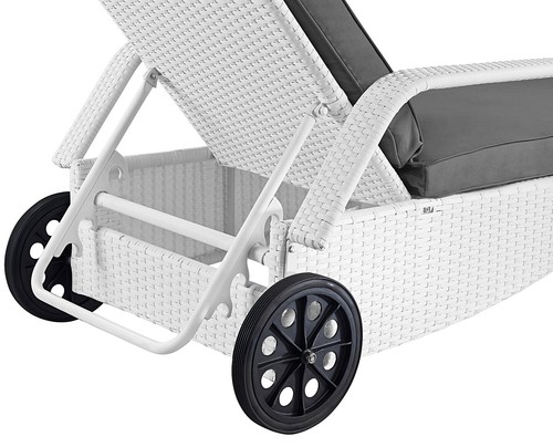 Sonnenliege Gartenliege Liege Liegestuhl Relaxliege Polyrattan Rattan Balkon - Bild 42 von 49