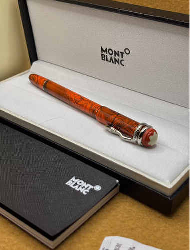 Montblanc Classique Red Luxury Rollerball Pen {Black Ink} With box - Foto 2 di 7