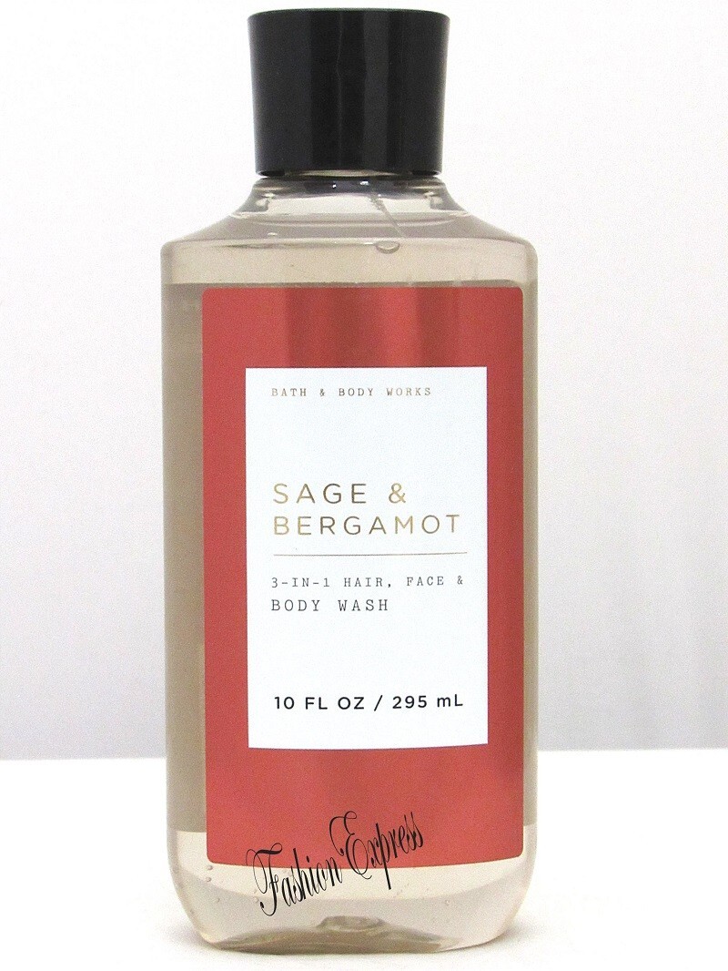 BATH & BODY WORKS SAGE & BERGAMOT 3-IN-1 HAIR FACE & BODY