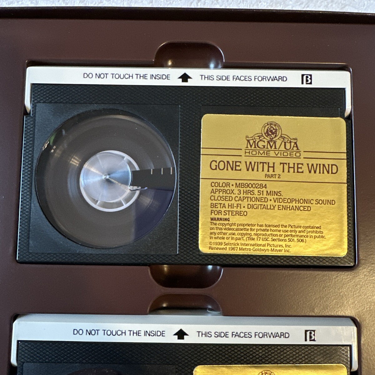MGM/UA Home Video GONE WITH THE WIND Beta HI-FI Videophonic