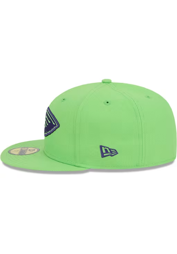 New Orleans Pelicans Hat Green City Edition New Era 59Fifty Fitted Size 7 5/8 - Picture 6 of 7