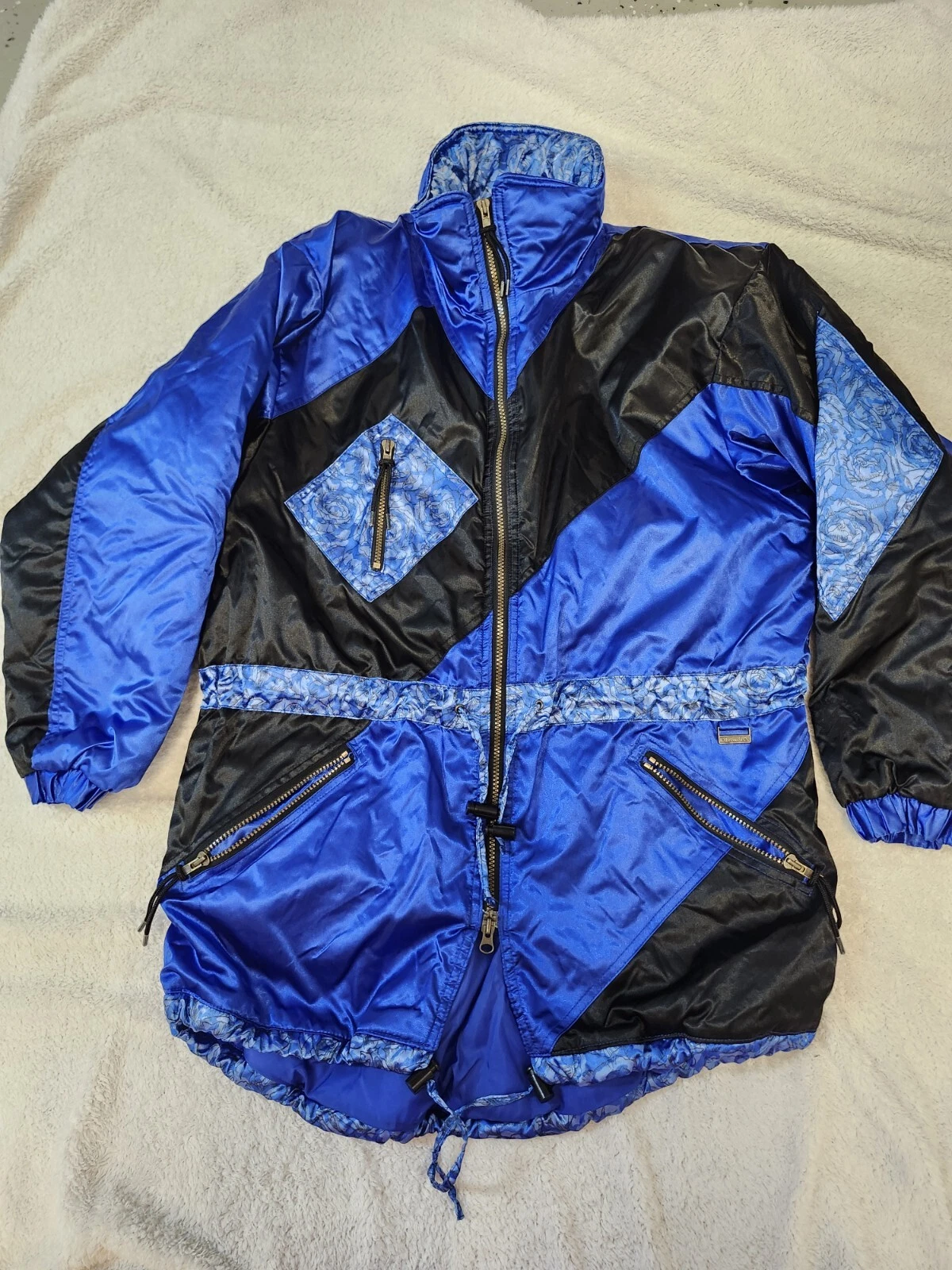Vintage Edelweiss Skiwear Women's Ski Jacket Snow Size M 80's EUC Blue Resort