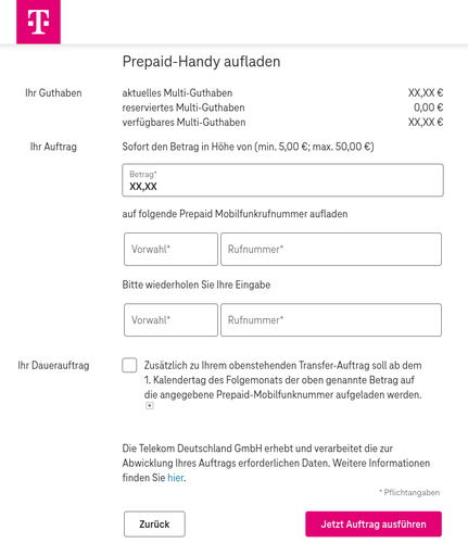 Telekom Multi-Guthaben - Festnetz, Handy, Congstar prepaid, Penny, Xtra aufladen - Bild 4 von 20