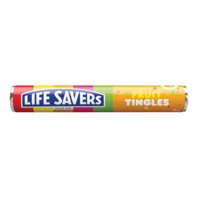 900666 4x 34g LIFE SAVERS LIFESAVERS FRUIT TINGLES TINGLY FIZZY LOLLY ROLL