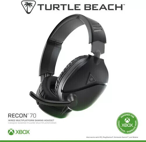 Turtle Beach Recon 70 Gaming Headset 2024 for Xbox Series X/S, Xbox One, PS5, PS