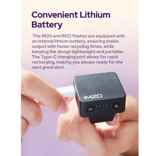 Godox iM20 Mini Camera Flash Speedlite Hotshoe Built-in Battery for Cameras - Picture 4 of 9