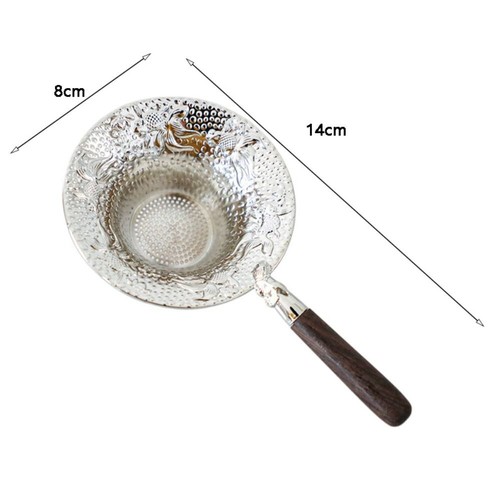 1pc Tea Strainer Tea Filter Tea Colander With Wood Handle Teaware Supplies - Picture 2 of 16