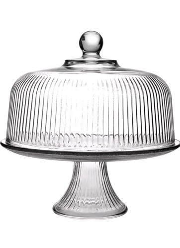 Anchor Hocking Monaco Cake Set, STD, Crystal