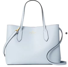Kate Spade Harper Sapphire refined grain Leather Satchel Crossbody Tote Bag.