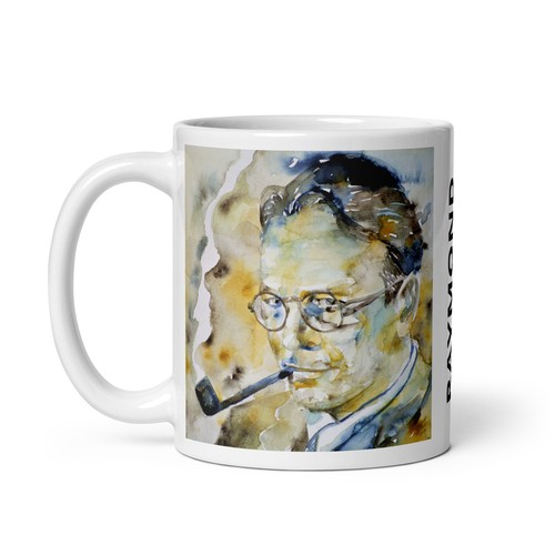 TAZA - RAYMOND CHANDLER retrato acuarela - ¡varios tamaños! impresión artística marlowe - Imagen 4 de 8