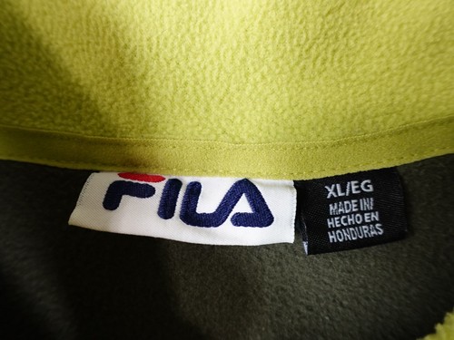 FILA Men's Dark Green 1/4 Zip Fleece Lightweight Polartec Jacket Size XL - Picture 9 of 12