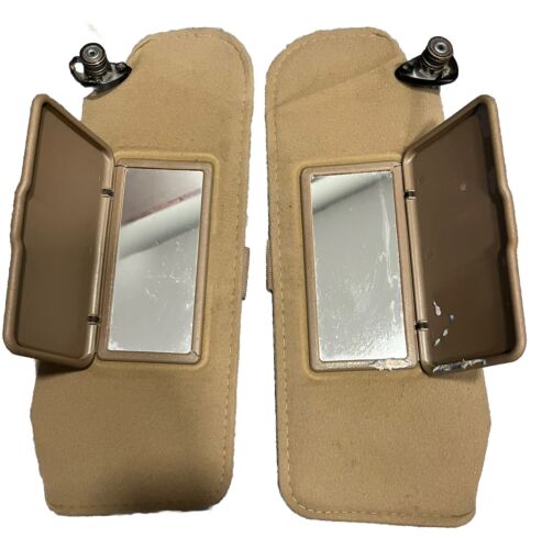 Sun Visor Set 1993-2002 Chevy Camaro Pontiac Firebird Beige Tan LH RH OEM - Bild 2 von 7