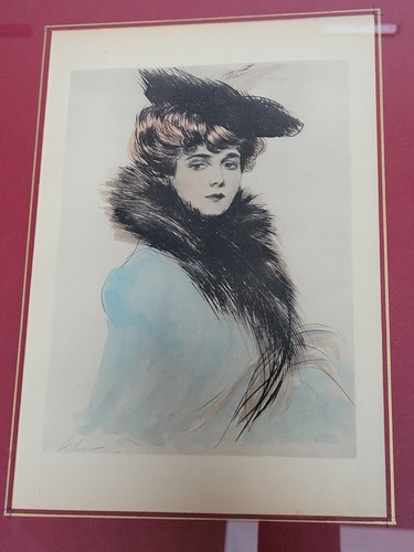 Helleu, lithographie aquarellée, portrait de Mme Chéruit, début XXème siècle - Picture 2 of 8