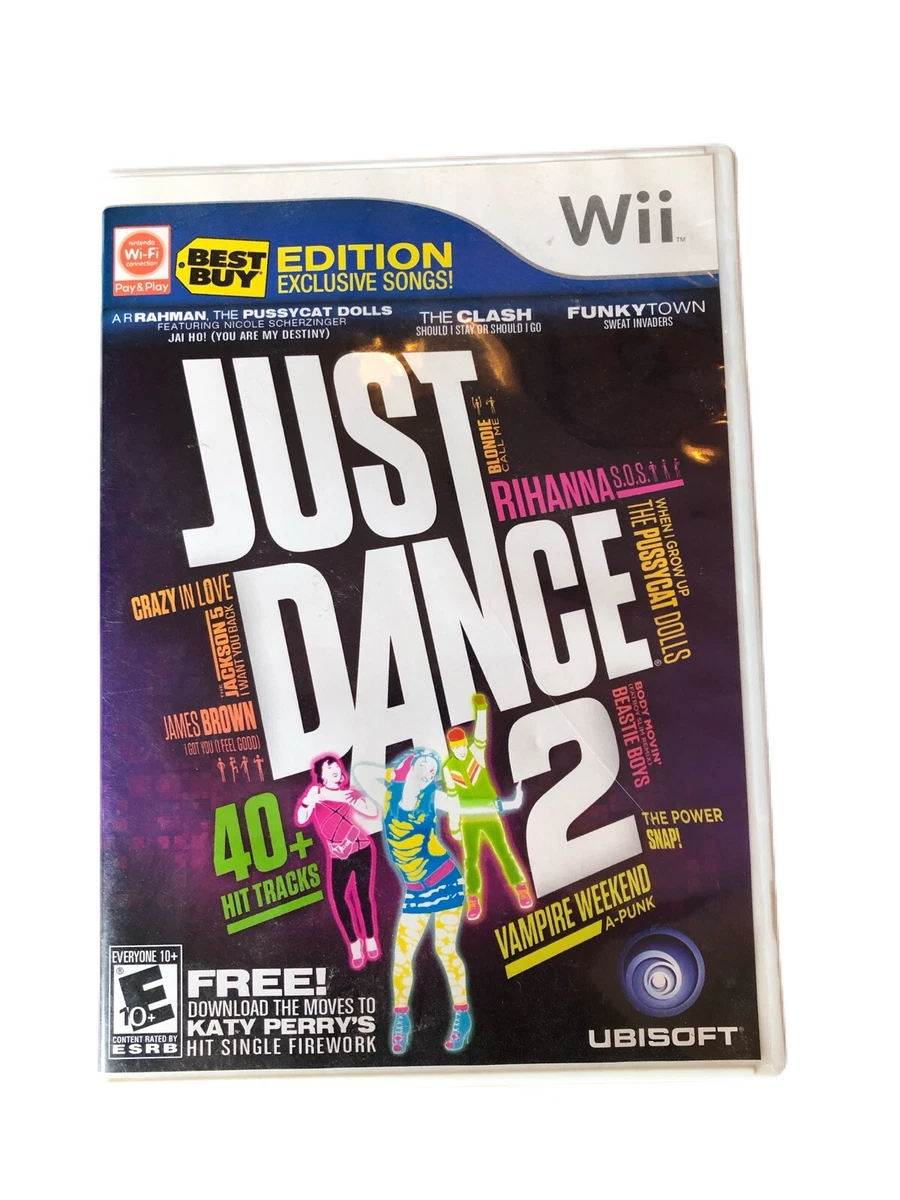 Just Dance 2 Best Buy Edition Nintendo Wii Complete In Box Tested!!  Complete!!