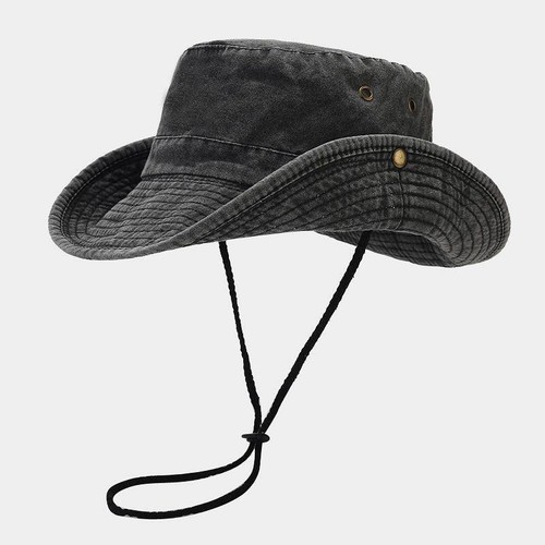 Cotton Bucket Hat Unisex Outdoor Sun Cap Fisherman Hat for Travel All Seasons - Bild 9 von 29