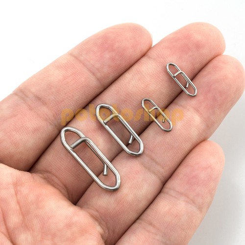 50pz Clip Elettrici Pesca Acciaio Inox Cambio Rapido Snap Connettore Acqua Salata - Foto 5 di 6
