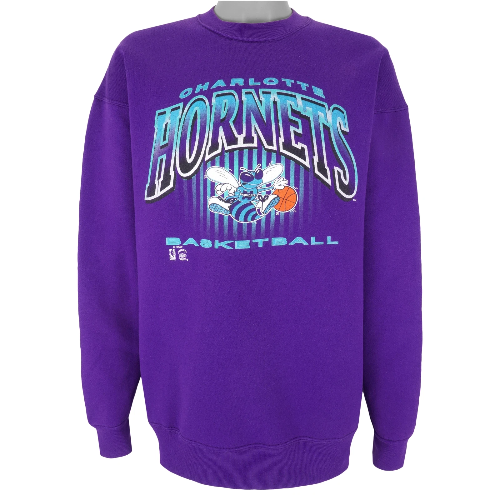 Charlotte Hornets Crew Neck Sweatshirt NBA Purple