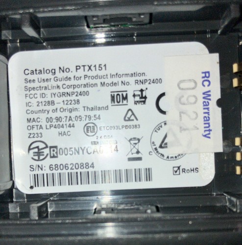 LOT OF 10 SPECTRALINK i640 PTX151 WLAN WIRELESS HANDSET WITH 4 CHARGERS UNTESTED - Bild 3 von 3